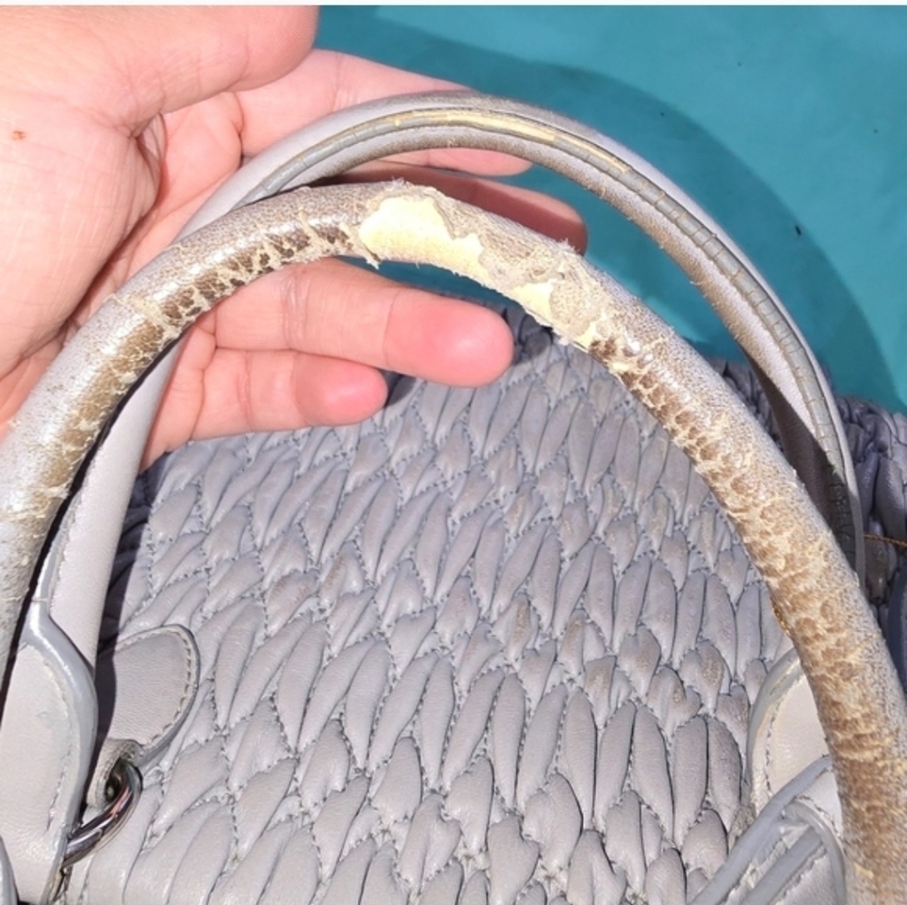 Miu Miu Gray Quilted Women's Bag - Picture 9 of 11